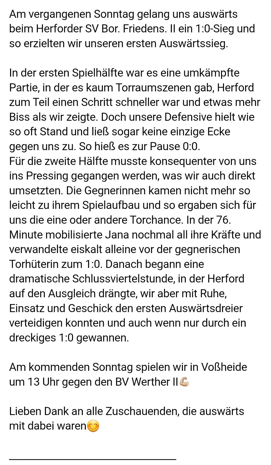 Spielbericht
